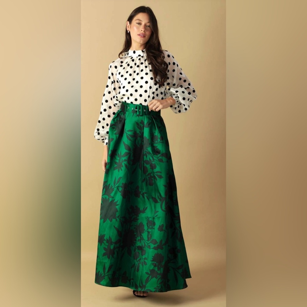 Floral Green Skirt